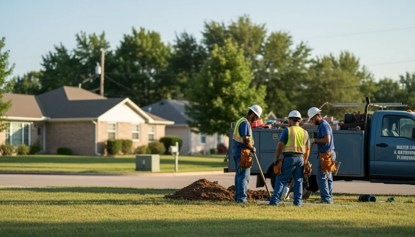 Residential water line and bathroom plumbing service in Hasbrouck Heights, NJ